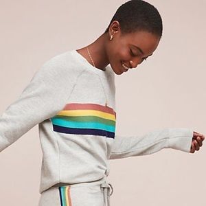 Sunday light grey rainbow sweatshirt